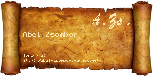 Abel Zsombor névjegykártya