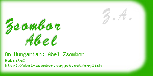 zsombor abel business card